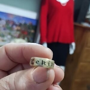 Pinky Gold Ring with Inscription